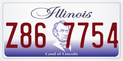 IL license plate Z867754