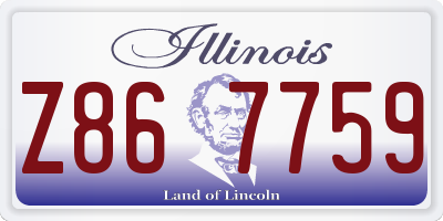 IL license plate Z867759