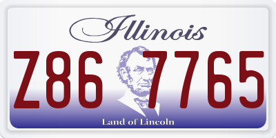 IL license plate Z867765
