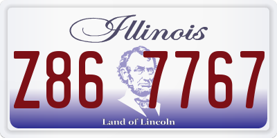 IL license plate Z867767