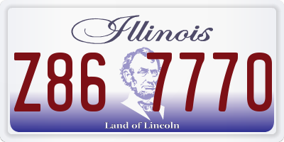 IL license plate Z867770