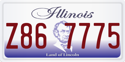 IL license plate Z867775