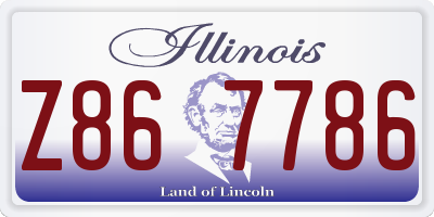 IL license plate Z867786