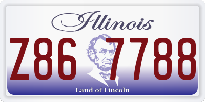 IL license plate Z867788