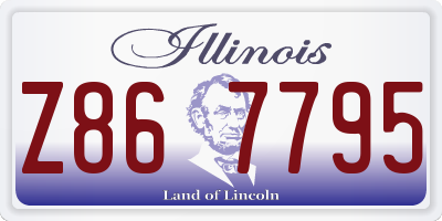IL license plate Z867795