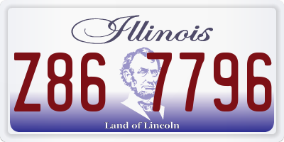 IL license plate Z867796