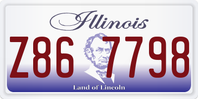 IL license plate Z867798