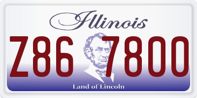 IL license plate Z867800
