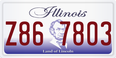 IL license plate Z867803