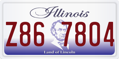 IL license plate Z867804