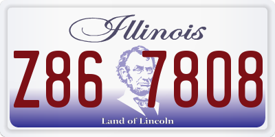 IL license plate Z867808