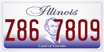 IL license plate Z867809