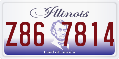 IL license plate Z867814