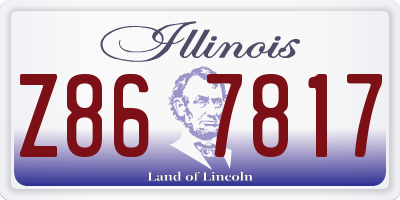 IL license plate Z867817