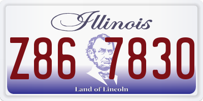 IL license plate Z867830