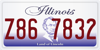 IL license plate Z867832