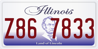 IL license plate Z867833