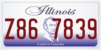 IL license plate Z867839