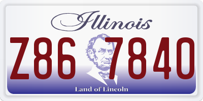 IL license plate Z867840