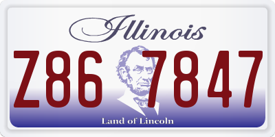 IL license plate Z867847