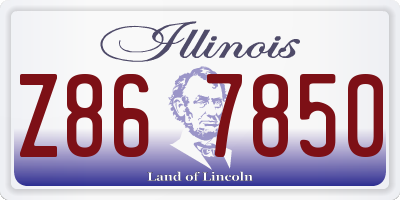 IL license plate Z867850