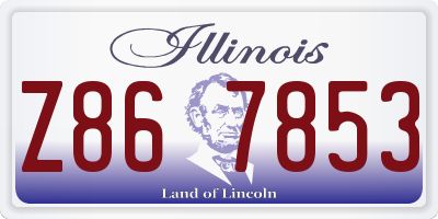 IL license plate Z867853