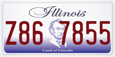 IL license plate Z867855