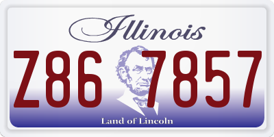 IL license plate Z867857
