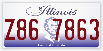 IL license plate Z867863