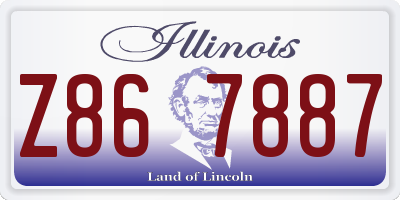 IL license plate Z867887