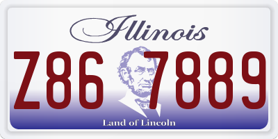 IL license plate Z867889
