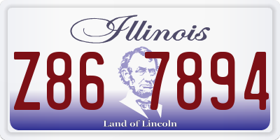 IL license plate Z867894