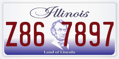 IL license plate Z867897