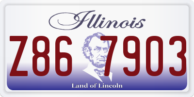 IL license plate Z867903