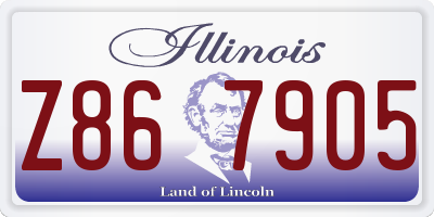 IL license plate Z867905