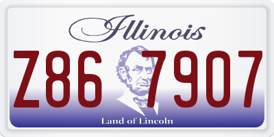 IL license plate Z867907
