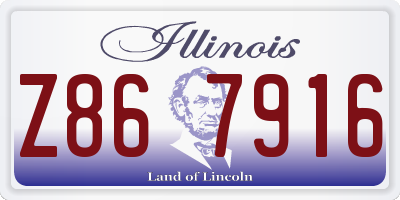 IL license plate Z867916