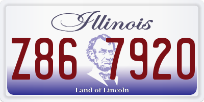 IL license plate Z867920