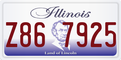 IL license plate Z867925