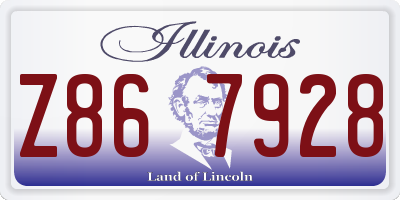 IL license plate Z867928