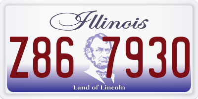 IL license plate Z867930