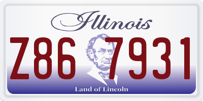 IL license plate Z867931