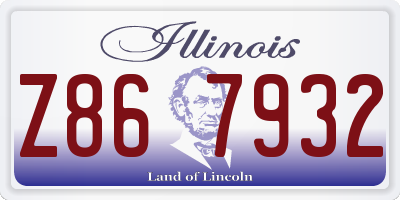 IL license plate Z867932