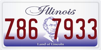 IL license plate Z867933