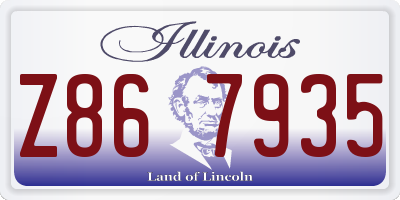 IL license plate Z867935