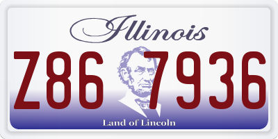 IL license plate Z867936