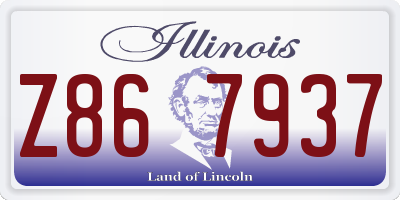 IL license plate Z867937