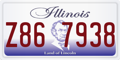 IL license plate Z867938
