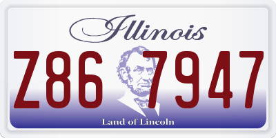 IL license plate Z867947