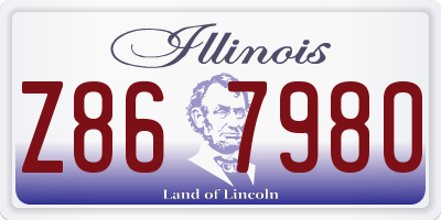 IL license plate Z867980